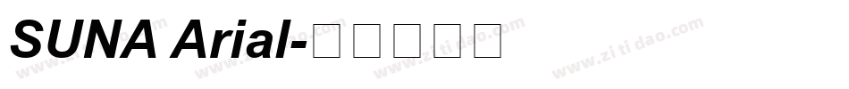 SUNA Arial字体转换